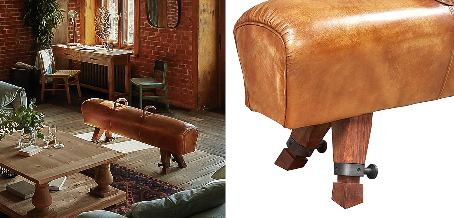 Козлик дизайнерский Leather Gymnastic Goat Loft Козлик дизайнерский Leather Gymnastic Goat Loft - Loft-Concept в Саратове