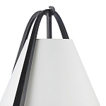 Торшер с черным каркасом и белым тканевым абажуром в форме конуса Stylish Solution варинант исполнения - 2 | Loft Concept в Саратове