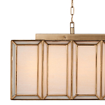 Люстра прямоугольная с каркасом золотого цвета Soft Glow Lamps варинант исполнения - 3 | Loft Concept в Саратове