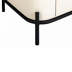 ТВ-тумба белая с чёрной столешницей с 2-мя дверками и ящиком San Marco варинант исполнения - 5 | Loft Concept в Саратове