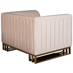 Кресло велюровое бежевое Cubic Silhouette варинант исполнения - 2 | Loft Concept в Саратове