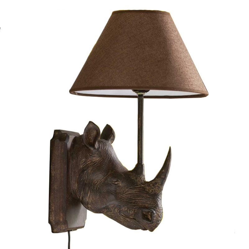 Бра Носорог Rhinoceros Коричневый в Саратове | Loft Concept 
