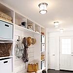 Потолочный светильник для ванных комнат со стеклянным плафоном и одной лампой Hinkley варинант исполнения - 4 | Loft Concept в Саратове