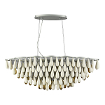 Люстра с подвесками в форме капель на серебристом каркасе Raindrop варинант исполнения - 3 | Loft Concept в Саратове