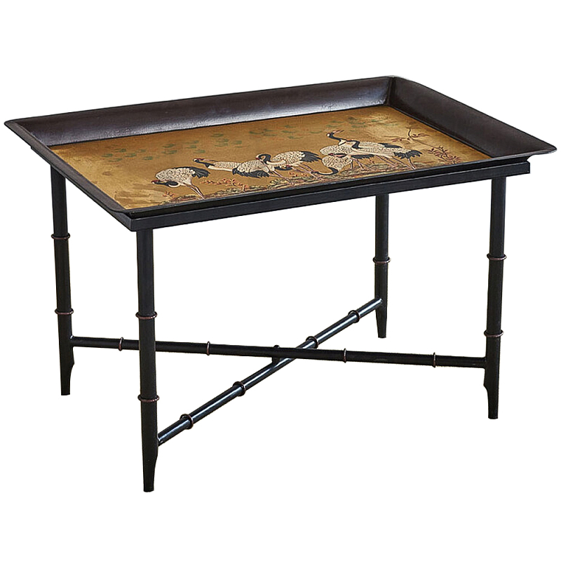 Кофейный стол в стиле Шинуазри Cranes Chinoiserie Collection Coffee Table Черный Золотой Мульти Кофейный стол в стиле Шинуазри Cranes Chinoiserie Collection Coffee Table Черный Золотой Мульти в Саратове | Loft Concept