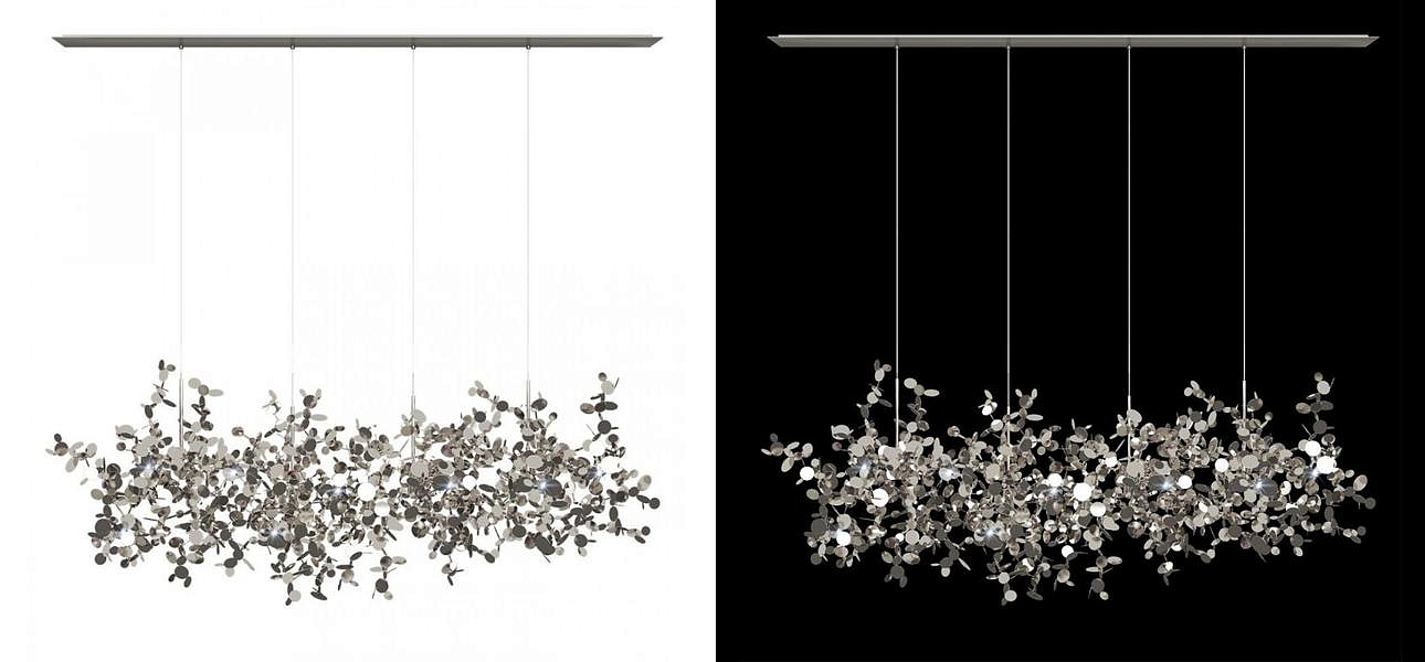 Люстра Terzani Argent Suspension Linear Silver длина 120 см Люстра Terzani Argent Suspension Linear Silver длина 120 см - Loft-Concept в Саратове