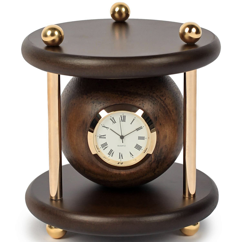 Часы настольные Time Forward Коричневый Золотой Часы настольные Time Forward Коричневый Золотой в Саратове | Loft Concept