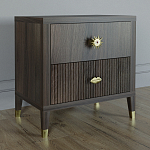 Тумба прикроватная с двумя ящиками Elsa Dreams Walnut варинант исполнения - 1 | Loft Concept в Саратове