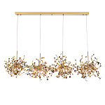 Люстра подвесная из четырех частей с металлическими круглыми элементами Terzani Argent варинант исполнения - 1 | Loft Concept в Саратове