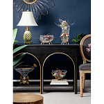 Чаша квадратная из прозрачного стекла с фигурками разноцветных птиц Eden Garden варинант исполнения - 4 | Loft Concept в Саратове