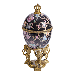 Шкатулка в форме яйца на величественных львах из фарфора с бронзовыми элементами Eden Garden варинант исполнения - 3 | Loft Concept в Саратове