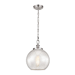 Подвесной светильник с прозрачным стеклянным плафоном в форме шара в современном стиле на цепи Feiss варинант исполнения - 2 | Loft Concept в Саратове