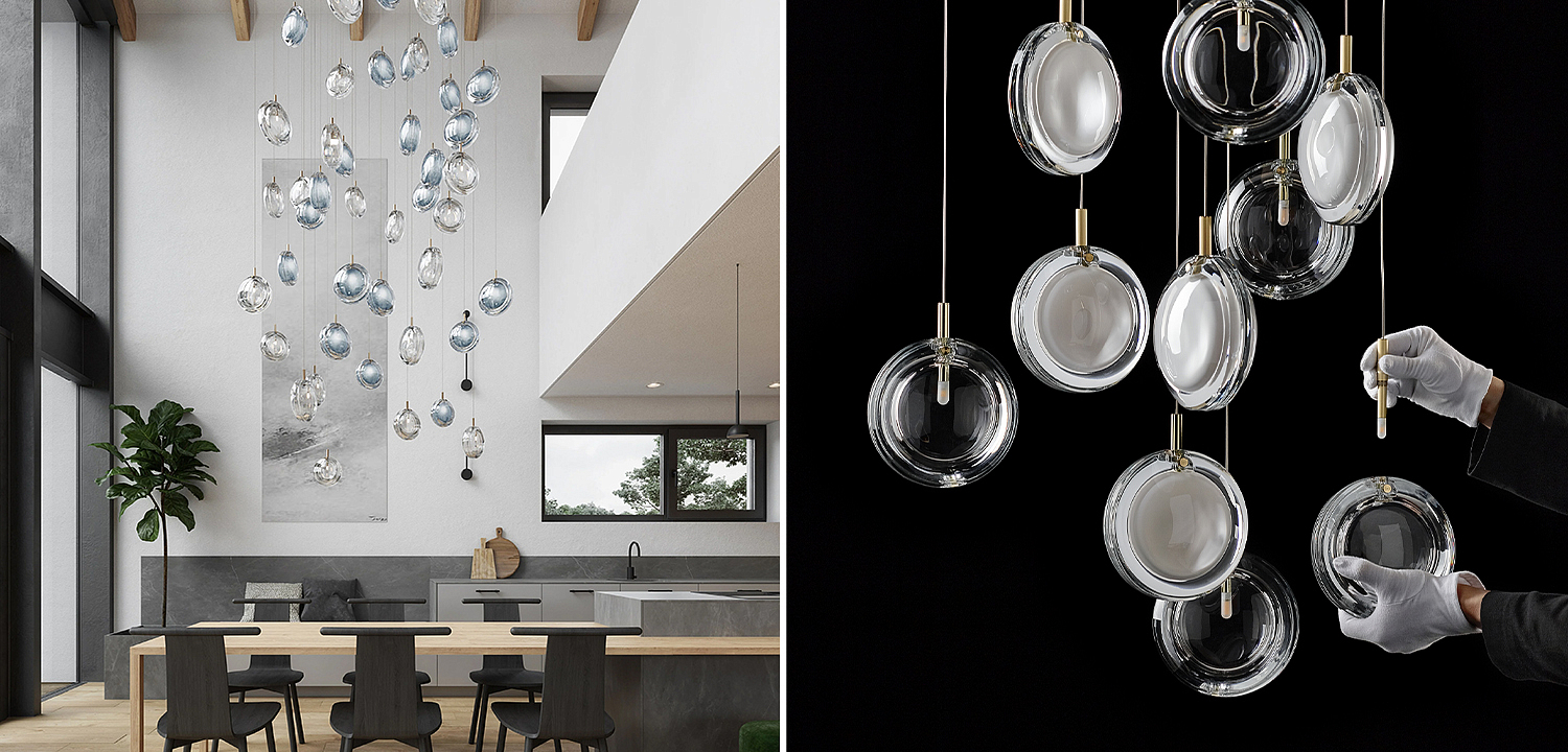 Люстра Lens 9 прозрачный в стиле Bomma Люстра Lens 9 прозрачный в стиле Bomma - Loft-Concept в Саратове