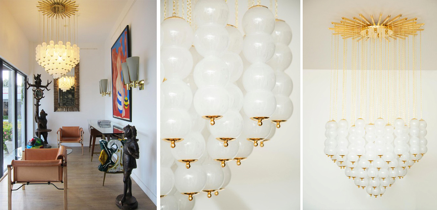 Дизайнерская Люстра Модерн середины ХХ века Flushmount Murano White Glass and Brass Ceiling Light Дизайнерская Люстра Модерн середины ХХ века Flushmount Murano White Glass and Brass Ceiling Light - Loft-Concept в Саратове