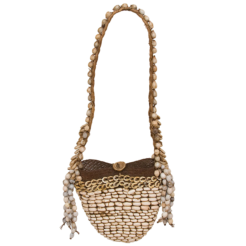 Декоративный аксессуар сумка из ракушек Aboriginal Bag Beige Коричневый Бежевый в Саратове | Loft Concept 
