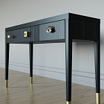 Дизайнерский Письменный стол Elsa Dreams Black с тремя ящиками варинант исполнения - 2 | Loft Concept в Саратове