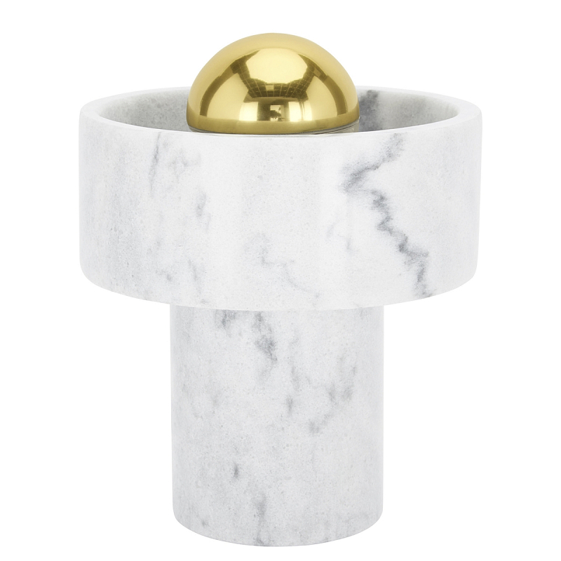 Настольная лампа Stone Table lamp Белый Золотой Настольная лампа Stone Table lamp Белый Золотой в Саратове | Loft Concept