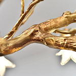 Люстра в виде золотой ветки с цветами Glass Flower Pendant Light варинант исполнения - 8 | Loft Concept в Саратове