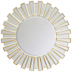 Зеркало круглое с лучами из зеркальных фацетов Silver Facet варинант исполнения - 1 | Loft Concept в Саратове