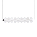 Светодиодный подвесной светильник линейный с белым воздушным плафоном Glowing Cloud варинант исполнения - 3 | Loft Concept в Саратове