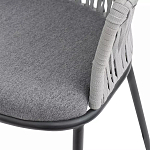 Стул барный с декоративным плетением на спинке и подлокотниках Chair Weave варинант исполнения - 7 | Loft Concept в Саратове