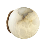 Настенно-потолочный светильник с плафоном в форме шара из алебастра Cryptocrystalline Stone варинант исполнения - 7 | Loft Concept в Саратове