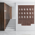 Панно Макраме коричневый цвет  варинант исполнения - 1 | Loft Concept в Саратове