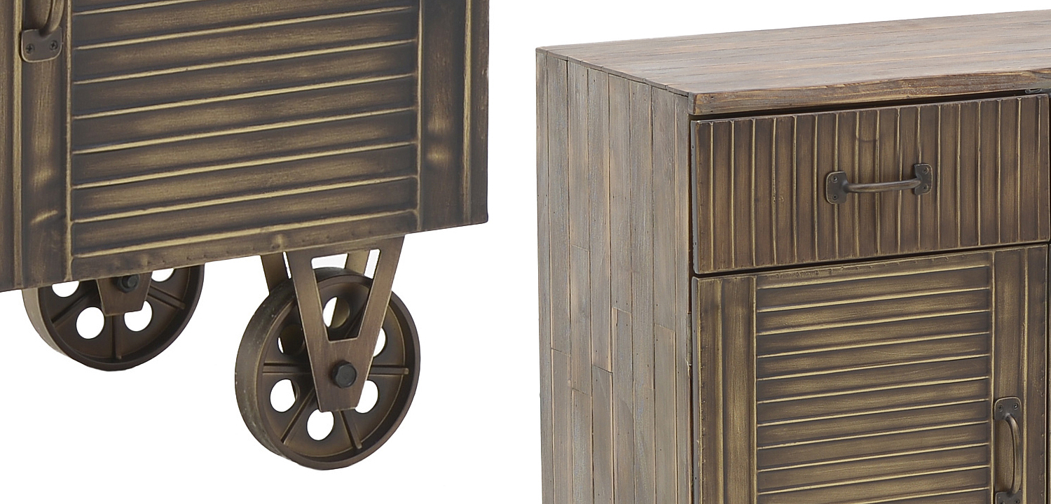 Комод в стиле Лофт на колёсах Mojens Loft Chest of Drawers Комод в стиле Лофт на колёсах Mojens Loft Chest of Drawers - Loft-Concept в Саратове