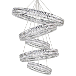 Вертикальная Композиция из круглых Хрустальных светильников Elizabeth Хром варинант исполнения - 1 | Loft Concept в Саратове