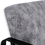 Кресло серый велюр с жесткими подлокотниками на полозьях Ashton варинант исполнения - 5 | Loft Concept в Саратове