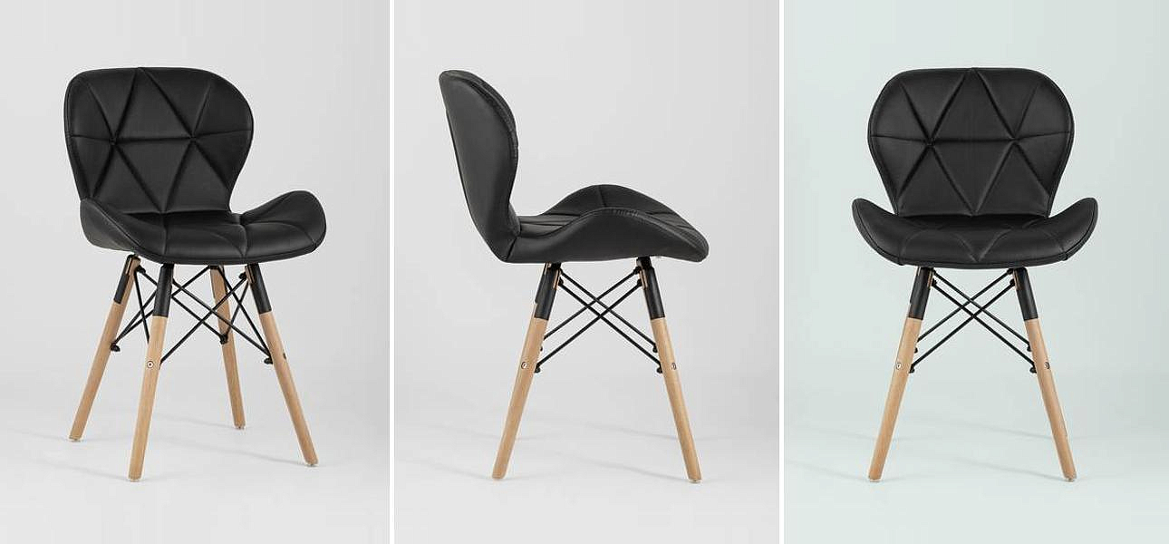 Стул Jeroen Chair Черная Экокожа Стул Jeroen Chair Черная Экокожа - Loft-Concept в Саратове
