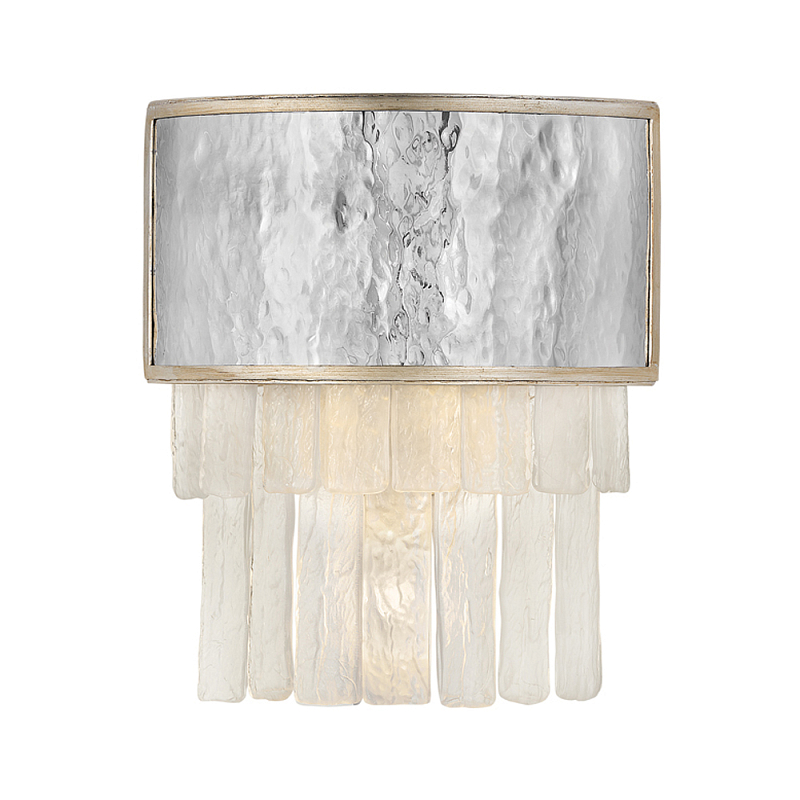 Бра с прозрачными подвесками из текстурированного стекла Hinkley Золотой Сталь Белый Бежевый в Саратове | Loft Concept 