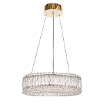 Люстра подвесная круглая из прозрачного хрусталя с золотым корпусом Selfsufficient варинант исполнения - 3 | Loft Concept в Саратове
