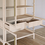 Витрина Primo со стеклянными фасадами и 2 ящиками Светлый дуб варинант исполнения - 4 | Loft Concept в Саратове