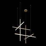 Люстра с 6-ю  пересекающимися цилиндрическими плафонами на тонких тросах Trumpet tube варинант исполнения - 3 | Loft Concept в Саратове