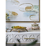 Чаша с цветочным орнаментом на бронзовых ножках Eden Garden варинант исполнения - 2 | Loft Concept в Саратове