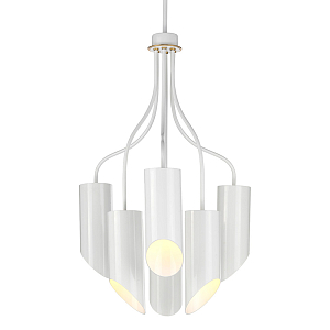 Люстра белого цвета с 6-ю цилиндрическими плафонами Elstead Lighting