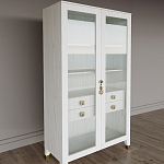 Дизайнерский шкаф витрина Elsa Dreams White с 4-мя ящиками варинант исполнения - 3 | Loft Concept в Саратове