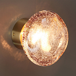 Бра с круглым плафоном из прозрачного стекла с пузырьками воздуха Effervia  варинант исполнения - 5 | Loft Concept в Саратове