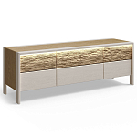 ТВ тумба 2 двери и 2 ящика с подсветкой на рельефном фасаде Warm Industrial варинант исполнения - 5 | Loft Concept в Саратове