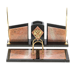 Настольный письменный набор из розового мрамора Marble Accessory варинант исполнения - 1 | Loft Concept в Саратове