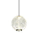Подвесной светильник с прозрачным рифленым плафоном в форме шара Crystal Globule варинант исполнения - 1 | Loft Concept в Саратове