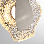 Бра с рельефным волнообразным стеклянным плафоном и вставкой из мрамора Liquid Stone варинант исполнения - 10 | Loft Concept в Саратове