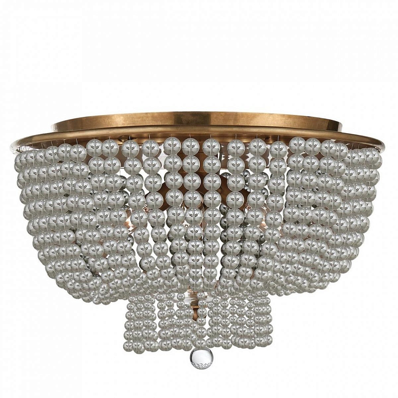 Люстра JACQUELINE CLEAR FLUSH-MOUNT Прозрачный Латунь Серебряный Люстра JACQUELINE CLEAR FLUSH-MOUNT Прозрачный Латунь Серебряный в Саратове | Loft Concept