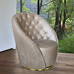 Кресло вращающееся велюровое кремовое Rotation варинант исполнения - 4 | Loft Concept в Саратове