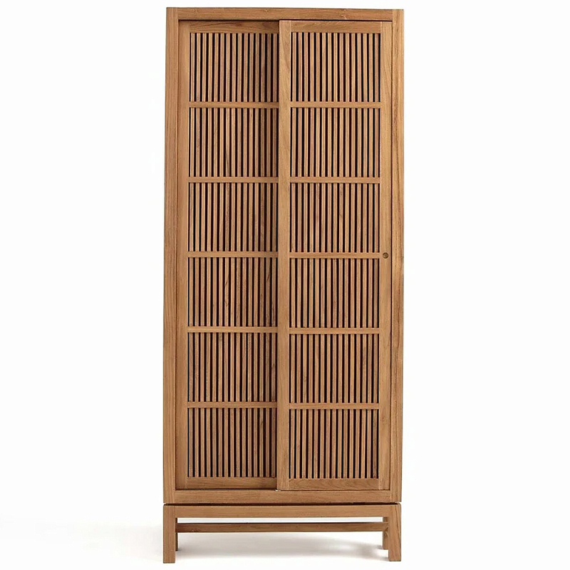 Шкаф из массива тика Okino Wood Cabinet Древесина Светло-коричневый Шкаф из массива тика Okino Wood Cabinet Древесина Светло-коричневый в Саратове | Loft Concept