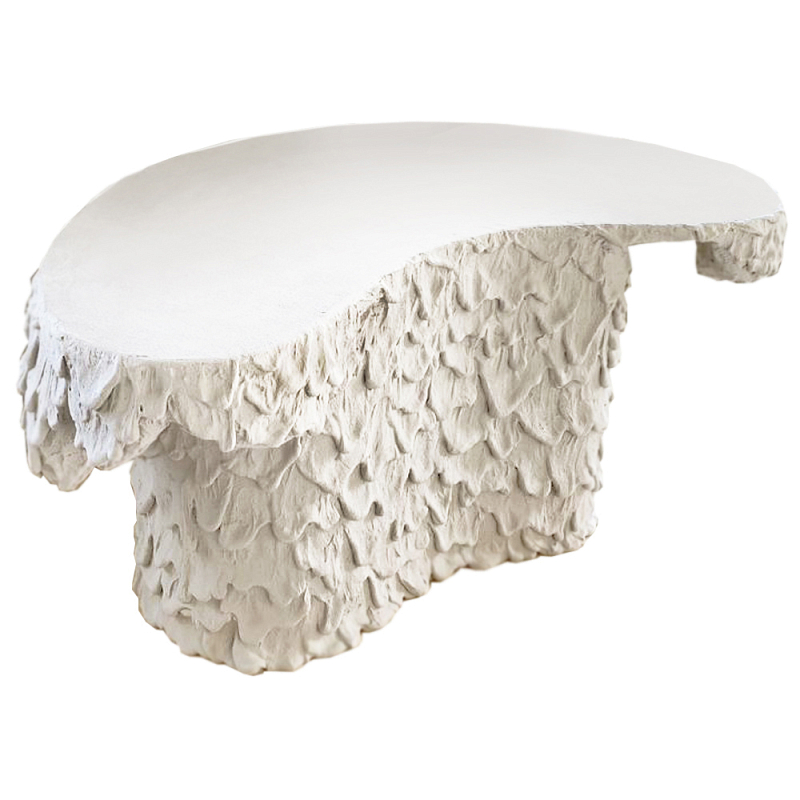 Кофейный стол природной формы Pollux White Coffee Table Молочный Кофейный стол природной формы Pollux White Coffee Table Молочный в Саратове | Loft Concept
