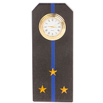 Часы погон подарочные настольные Авиация ВМФ из натурального камня Змеевик Military Clock варинант исполнения - 4 | Loft Concept в Саратове