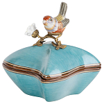 Фарфоровая шкатулка с птицей Eden Garden Blue варинант исполнения - 1 | Loft Concept в Саратове