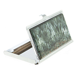 Визитница карманная металлическая с накладкой из натурального камня Серафинит Stone Business Card Holders  варинант исполнения - 2 | Loft Concept в Саратове